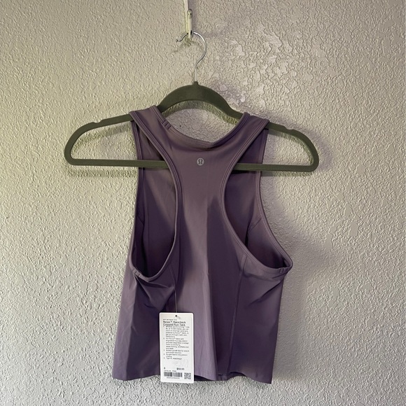 NWT lululemon Nulux Racerback crop run tank purple ash sz 8 - Picture 2 of 6